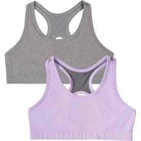 Fruit of the Loom Girls' Stay Dry Racerback Sports Bra