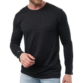 Merino Wool Base Layer Mens - 100% Merino Wool Shirts for Men Thermal Underwear Long Sleeve T-Shirt for Hiking Hunting