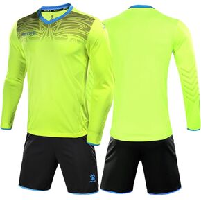 KELME Men Goalkeeper Jersey Padded Soccer Goalkeeper Jersey and Shorts Adults Men's Goalie Jersey