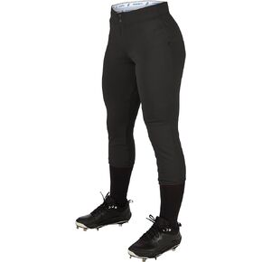 بنطال CHAMPRO للسيدات Fireball منخفض الارتفاع على طراز Knicker-Style Fastpitch Softball بلون موحد مع ركبتين معززتين