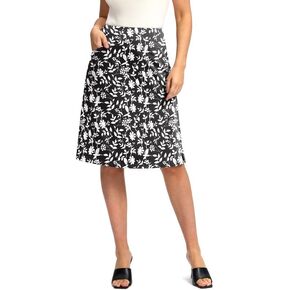 Viodia 25" Knee Length Skorts Skirts for Women with Zipper Pockets Stretchy Modest Aline Midi Skort for Casual Summer Travel