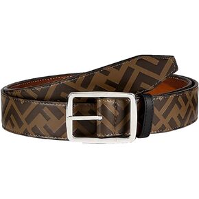 حزام FENDI FF Zucca Monogram مقاس 90 جلد عجل بني وفضي in Kuwait