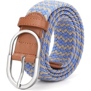 WHIPPY Braided Woven Stretch Belt Women Men Web Casual Unisex Mixed Color Woven Elastic Golf Belts for Jeans Pants