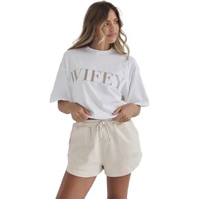 Wifey Statement Shorts for Bridal Shower & Bachelorette Party, High Rise & Comfort Fit for Wedding Festivities