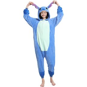 Unisex Adult Animal Onesie Pajamas, Men Women Flannel Halloween Cosplay Costume/Homewear/Sleepwear