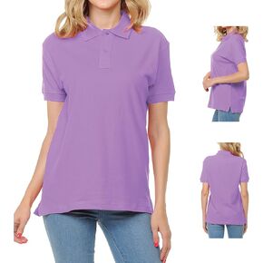 Women's Adult Unisex 100% Cotton Classic Fit Polo Shirt Short Sleeve for Daily Work School Uniform in Saudi Arabia