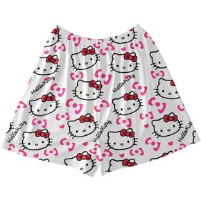 Womens Pajama Pants Cartoon Shorts Cat Pajama Bottoms Cute Sleep Shorts Soft Pajamas Pants Girls Indoor Sleapwear Summer