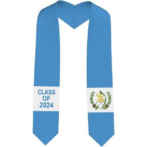Class of 2024 Country Flag Graduation Sash - National Country Flag V Shape Stole Graduation Stole