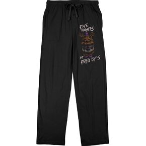 Five Nights at Freddy's Men's Freddy Fazbear Character Black Sleep Pajama Pants