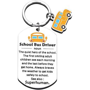 Bus Driver Appreciation Gifts - Bus Driver Gifts for Men Women Thank You Gifts for School Bus Driver Retirement New Job Leaving Gifts Birthday Gifts for Kids Bus Driver Thanksgiving Day Keychain Gifts
