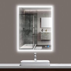 LED Mirror for Bathroom 48 x 36 Inch Lighted Bathroom Mirror Wall Mount, Frameless Lighted Mirror for Bathroom Wall, LED Bathroom Mirror Dimmable Anti Fog 3 Colors Memory Function(Horizontal/Vertical)