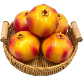 5 قطعة من الرمان الاصطناعي للديكور محاكاة الفاكهة نموذج واقعي للمنزل والمطبخ وحفلات الزفاف والمهرجانات زخرفة واقعية نابضة بالحياة in Kuwait