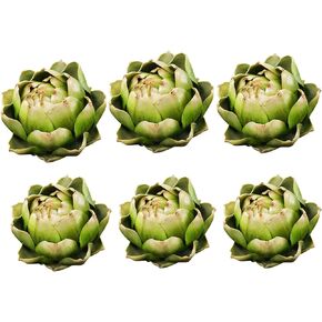 Fake Artificial Artichoke Vegetables Faux Plastic Artichoke Wedding Party Table Home Plastic Flower Decoration(6 pcs)