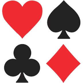 40 Pcs Casino Cutouts Las Vegas Casino Party Decorations Poker Silhouette for Casino Poker Theme Birthday Party Supplies School Bulletin Board Craft Home Wall Decor