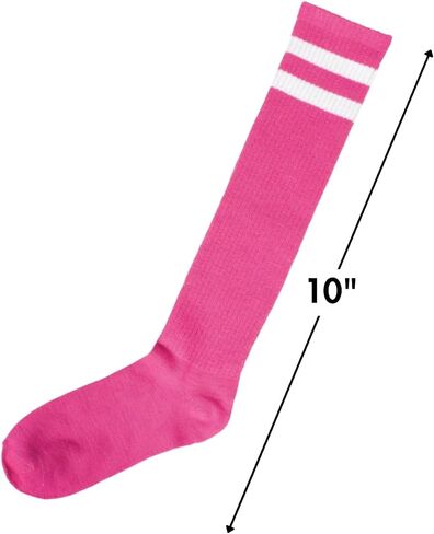 Orange Striped Knee Socks - One Size Fits Most (Pack of 2) - Perfect Costume Accessory & Footwear for Unforgettable Outfits in Saudi Arabia