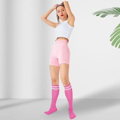 Orange Striped Knee Socks - One Size Fits Most (Pack of 2) - Perfect Costume Accessory & Footwear for Unforgettable Outfits in Saudi Arabia