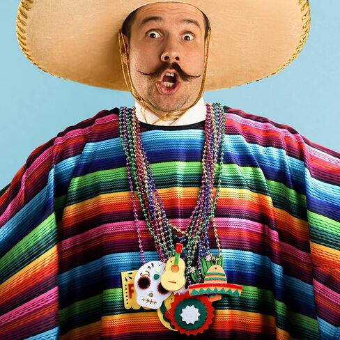 Frcctre 2 Pack Mexican Serape Poncho for Adults, Cinco De Mayo Serape Poncho Mexican Theme Party Costume Party Decorations Birthday Costume Accessories in Saudi Arabia