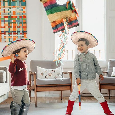 مجموعة أزياء الحفلات المكسيكية فييستا مكونة من 10 قطع من إكسسوارات أزياء سينكو دي مايو وقبعات سومبريرو وقبعات سيراب بونشو وهمية وشارب مكبرة وقلادة ماراكاس خشبية للخامس من مايو للنساء والرجال والبالغين in Kuwait