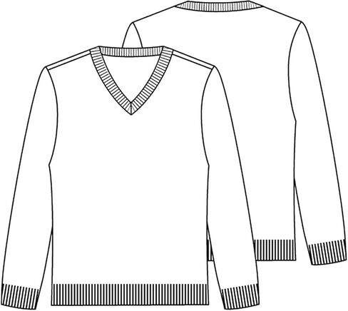 سترة للأطفال بأكمام طويلة ورقبة على شكل حرف V من زي المدرسة للفصل الدراسي in Kuwait