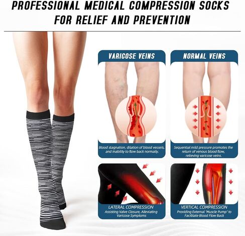 8 pairs Compression Socks for Men & Women Circulation-Best Support for Nurses, Running, Hiking, Recovery in Saudi Arabia