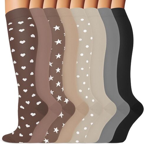 8 pairs Compression Socks for Men & Women Circulation-Best Support for Nurses, Running, Hiking, Recovery in Saudi Arabia