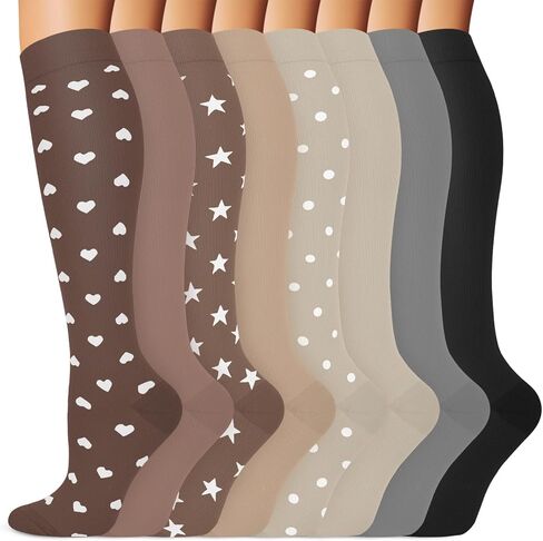 8 pairs Compression Socks for Men & Women Circulation-Best Support for Nurses, Running, Hiking, Recovery in Saudi Arabia