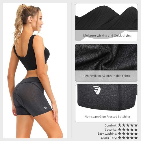 Padded Bike Shorts Women Cycling Underwear Bicycle Biking Biker Short with 4D Padding Super Lightweight Breathable in Kuwait