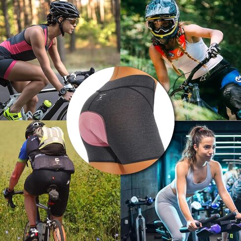 Padded Bike Shorts Women Cycling Underwear Bicycle Biking Biker Short with 4D Padding Super Lightweight Breathable in Kuwait