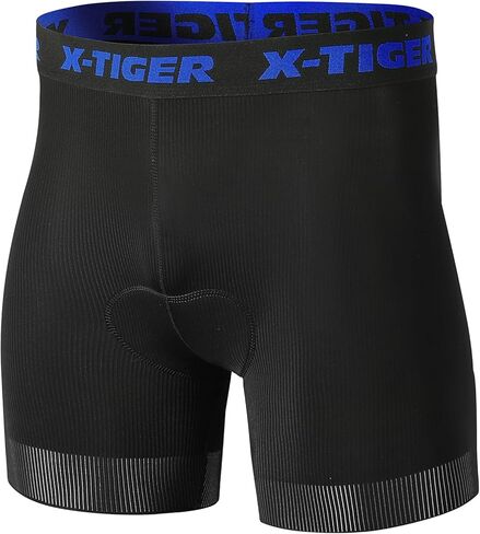 X-TIGER ملابس داخلية لركوب الدراجات للرجال شورت ركوب الدراجات الجبلية مبطن 5D مع ساق مضادة للانزلاق، شورت بطانة للدراجة in Kuwait