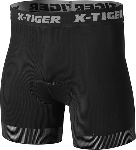 X-TIGER ملابس داخلية لركوب الدراجات للرجال شورت ركوب الدراجات الجبلية مبطن 5D مع ساق مضادة للانزلاق، شورت بطانة للدراجة in Saudi Arabia