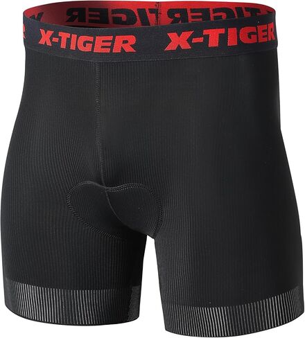 X-TIGER ملابس داخلية لركوب الدراجات للرجال شورت ركوب الدراجات الجبلية مبطن 5D مع ساق مضادة للانزلاق، شورت بطانة للدراجة in Saudi Arabia