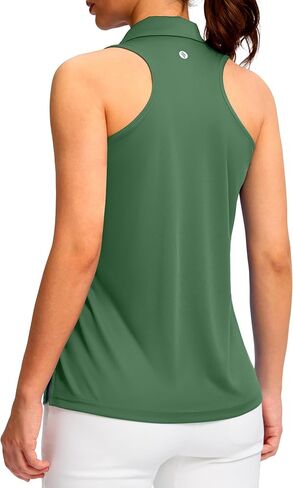 SANTINY Womens Sleeveless Golf Shirt Racerback V Neck Tank Tops Quick Dry Tennis Collared Polo Shirts for Women in Saudi Arabia