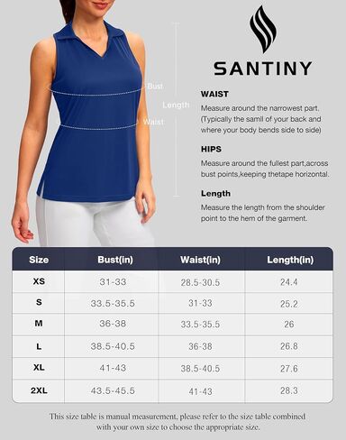 SANTINY Womens Sleeveless Golf Shirt Racerback V Neck Tank Tops Quick Dry Tennis Collared Polo Shirts for Women in Saudi Arabia