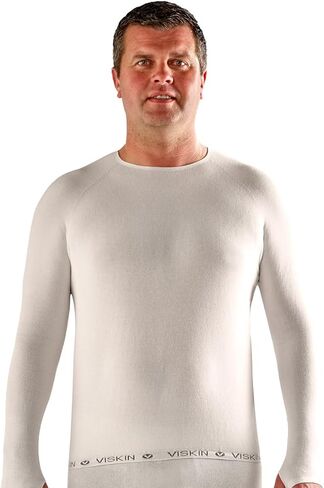 Viskin Adults Seamless Top, Unisex Under Layer for Eczema Prone Skin, Psoriasis and Itchy Skin, Men and Women Viscose Fibre Top, Absorbs Moisture, Soothing and Cooling Effect Size M, Ecru in Saudi Arabia