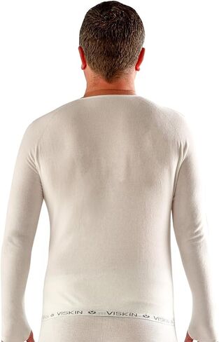 Viskin Adults Seamless Top, Unisex Under Layer for Eczema Prone Skin, Psoriasis and Itchy Skin, Men and Women Viscose Fibre Top, Absorbs Moisture, Soothing and Cooling Effect Size M, Ecru in Saudi Arabia