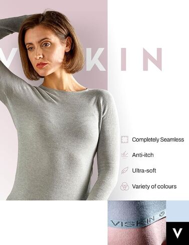 Viskin Adults Seamless Top, Unisex Under Layer for Eczema Prone Skin, Psoriasis and Itchy Skin, Men and Women Viscose Fibre Top, Absorbs Moisture, Soothing and Cooling Effect Size M, Ecru in Saudi Arabia