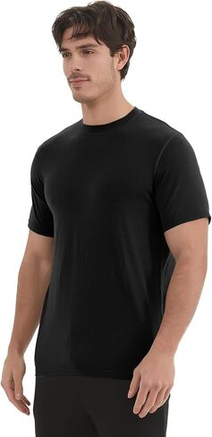 تي شيرت رجالي من صوف ميرينو من METARINO بأكمام قصيرة تي شيرت رياضي خفيف الوزن بطبقة أساسية للجري والتمرين in Kuwait