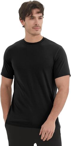 تي شيرت رجالي من صوف ميرينو من METARINO بأكمام قصيرة تي شيرت رياضي خفيف الوزن بطبقة أساسية للجري والتمرين in Kuwait