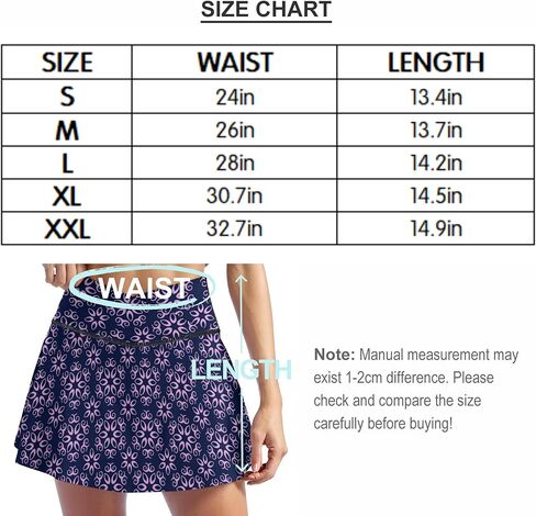 Cerburny Women's Skort Pleated Tennis Skirt with Shorts Flowy High Waisted Golf Workout Athletic Skirt with Tummy Control in Kuwait