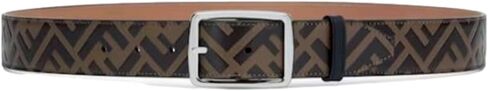 حزام FENDI FF Zucca Monogram مقاس 90 جلد عجل بني وفضي in Kuwait