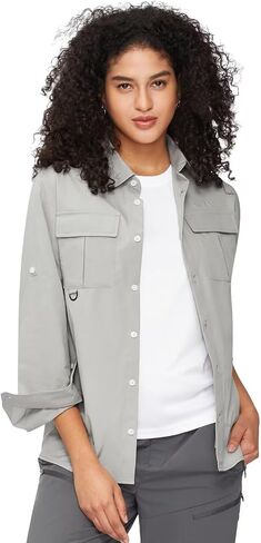Women's Sun Protection Long Sleeve Fishing UPF 50+ UV Safari Shirt,Outdoor Hiking Gardening Shirts Cool Quick Dry in Saudi Arabia