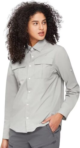 Women's Sun Protection Long Sleeve Fishing UPF 50+ UV Safari Shirt,Outdoor Hiking Gardening Shirts Cool Quick Dry in Saudi Arabia