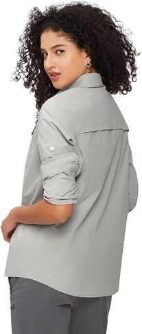 Women's Sun Protection Long Sleeve Fishing UPF 50+ UV Safari Shirt,Outdoor Hiking Gardening Shirts Cool Quick Dry in Saudi Arabia