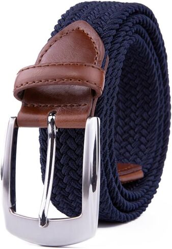 Woven Elastic Braided Belts Womens Stretch Belt Limitless Adjust Multicolored Golf Belts for Man 1 3/8 Fashion Casual in Saudi Arabia