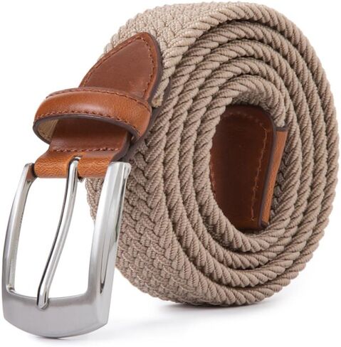 Woven Elastic Braided Belts Womens Stretch Belt Limitless Adjust Multicolored Golf Belts for Man 1 3/8 Fashion Casual in Saudi Arabia