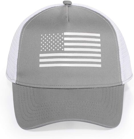 قبعة سائق الشاحنة ذات العلم الأمريكي مقاس XXL كبيرة الحجم، قبعة Snapback، قبعة بيسبول قابلة للتعديل للرجال والنساء، قبعة شمس شبكية قابلة للتنفس in Kuwait