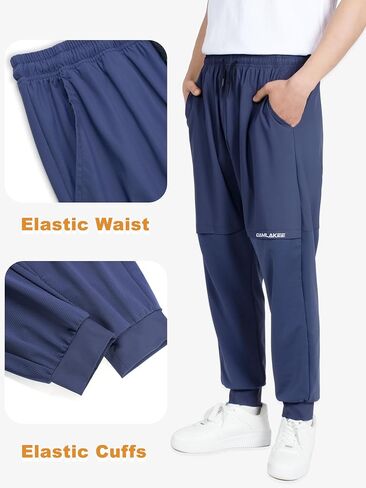 CAMLAKEE Boys' Mesh Athletic Sweatpants Kids Lightweight Joggers Quick Dry Active Running Pants in Saudi Arabia
