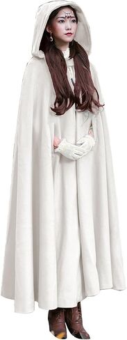 Baoqiya Women's Wool Blend Capes Hooded Cloak Outwear Poncho Warm Autumn and Winter Coat in Saudi Arabia