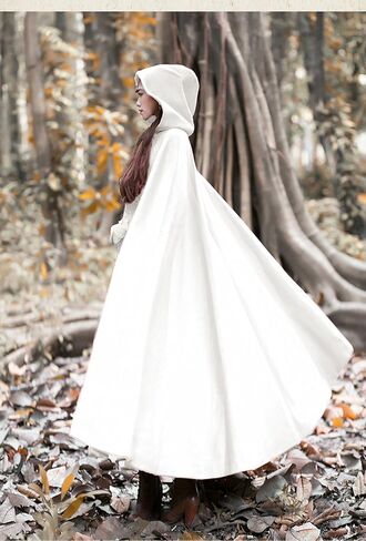Baoqiya Women's Wool Blend Capes Hooded Cloak Outwear Poncho Warm Autumn and Winter Coat in Saudi Arabia