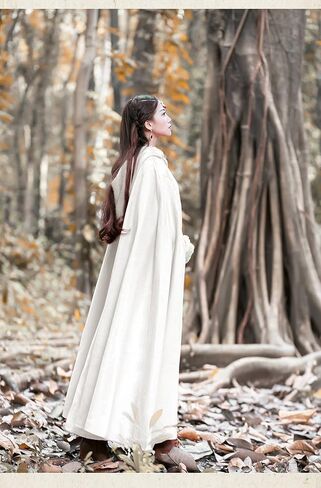 Baoqiya Women's Wool Blend Capes Hooded Cloak Outwear Poncho Warm Autumn and Winter Coat in Saudi Arabia